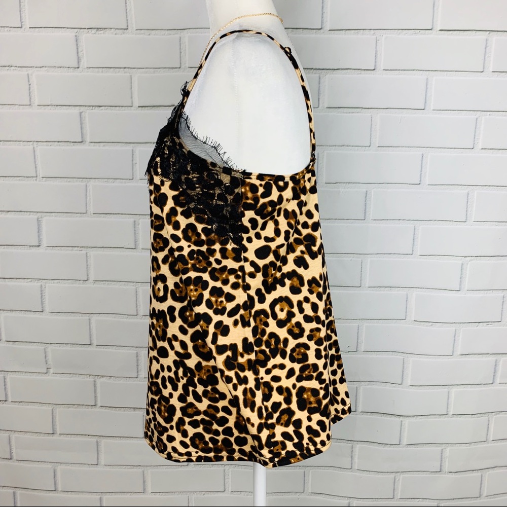 🔥HOTTT🔥Leopard Print Lace Cami Casual Tank Top Medium NWT - Picture 8 of 9